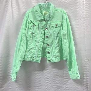 Kids Justice Lime Green Jean Jacket